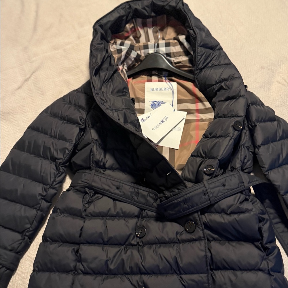 Burberry Women's Double-Breasted Black Puffer Jacket - Picture 7 of 14